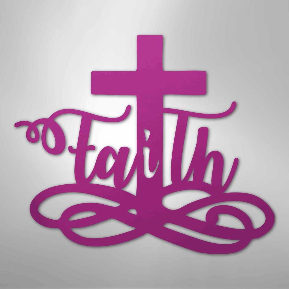 Faith Cross - Steel Metal Sign Wall ArtCustomly Gifts