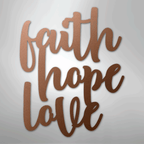 Faith Hope Love Script - Steel Metal Sign Wall ArtCustomly Gifts