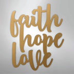 Faith Hope Love Script - Steel Metal Sign Wall ArtCustomly Gifts