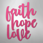 Faith Hope Love Script - Steel Metal Sign Wall ArtCustomly Gifts