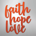 Faith Hope Love Script - Steel Metal Sign Wall ArtCustomly Gifts