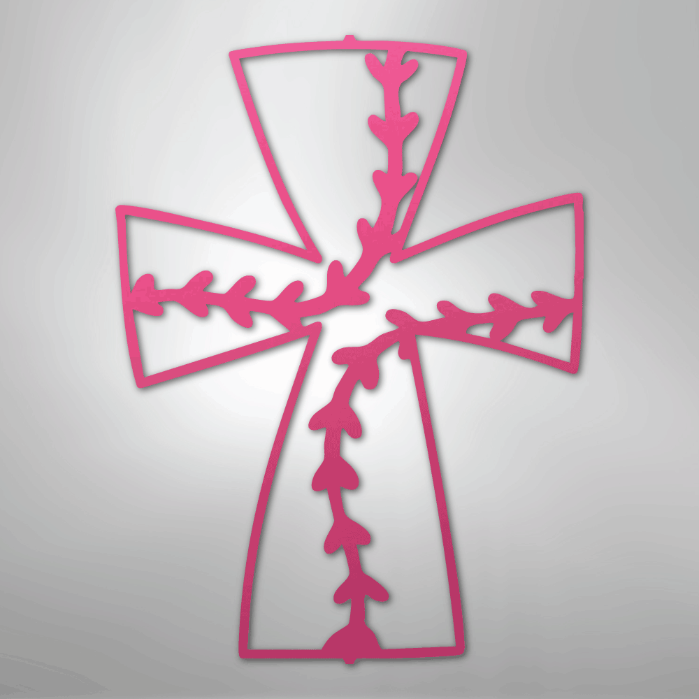 Faith In Baseball Cross Steel Metal Wall ArtCustomly Gifts