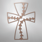 Faith In Baseball Cross Steel Metal Wall ArtCustomly Gifts