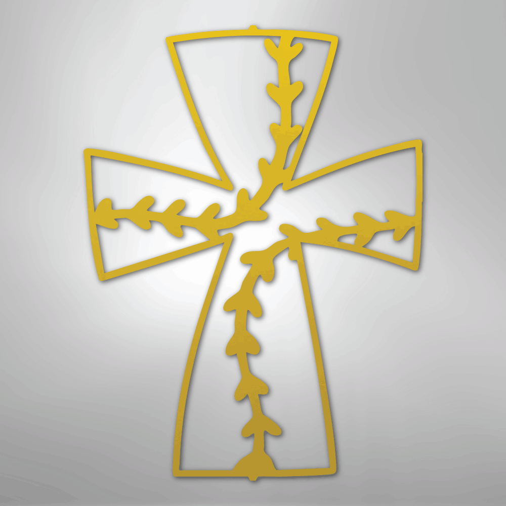 Faith In Baseball Cross Steel Metal Wall ArtCustomly Gifts