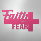 Faith Over Fear Cross Steel Metal Sign Wall ArtCustomly Gifts