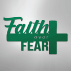 Faith Over Fear Cross Steel Metal Sign Wall ArtCustomly Gifts
