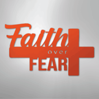 Faith Over Fear Cross Steel Metal Sign Wall ArtCustomly Gifts