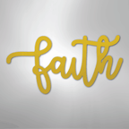 Faith Script - Steel Metal Sign Wall ArtCustomly Gifts