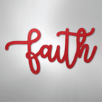 Faith Script - Steel Metal Sign Wall ArtCustomly Gifts