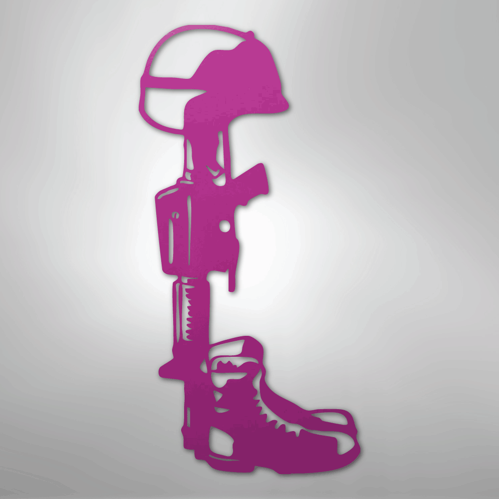 Fallen Soldier Memorial - Steel Metal Sign Wall ArtCustomly Gifts