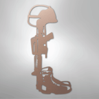 Fallen Soldier Memorial - Steel Metal Sign Wall ArtCustomly Gifts