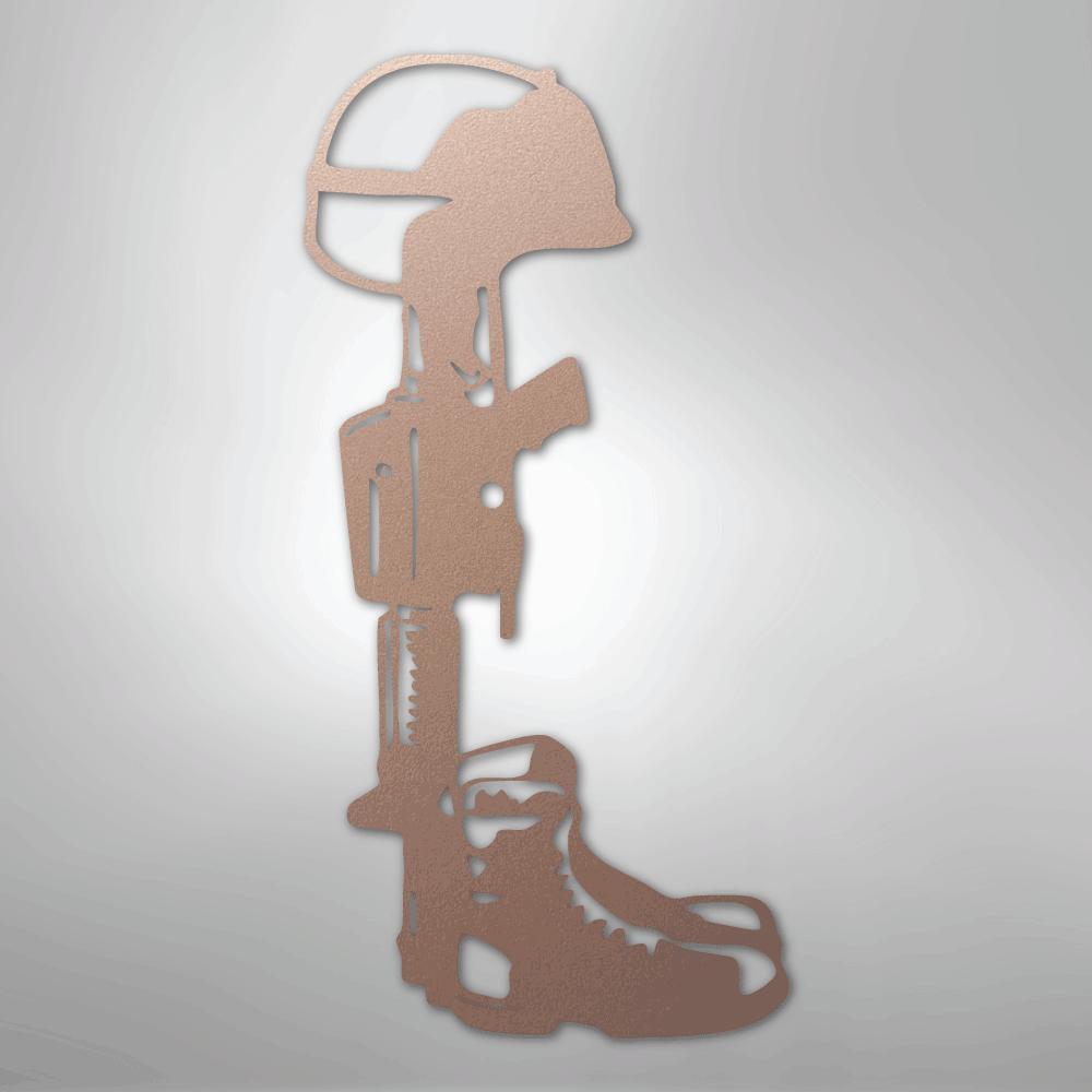 Fallen Soldier Memorial - Steel Metal Sign Wall ArtCustomly Gifts