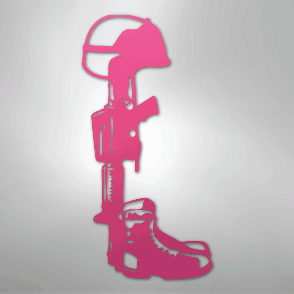 Fallen Soldier Memorial - Steel Metal Sign Wall ArtCustomly Gifts