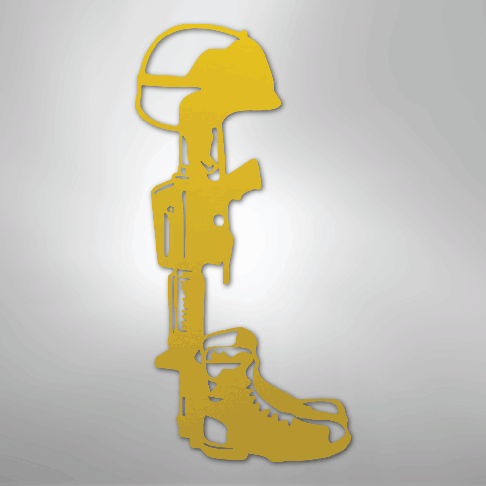 Fallen Soldier Memorial - Steel Metal Sign Wall ArtCustomly Gifts