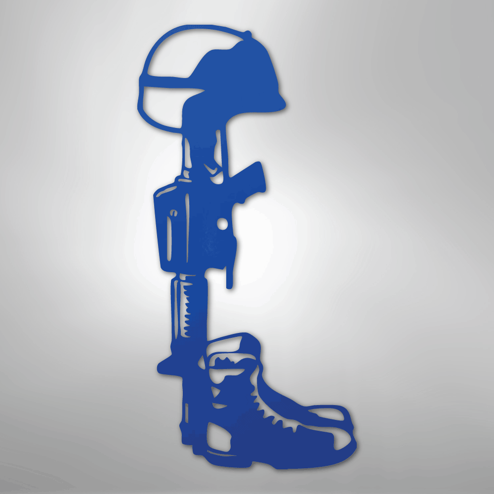Fallen Soldier Memorial - Steel Metal Sign Wall ArtCustomly Gifts