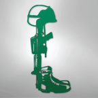 Fallen Soldier Memorial - Steel Metal Sign Wall ArtCustomly Gifts
