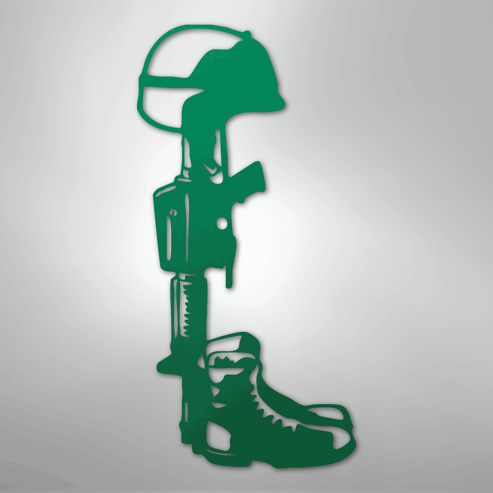 Fallen Soldier Memorial - Steel Metal Sign Wall ArtCustomly Gifts