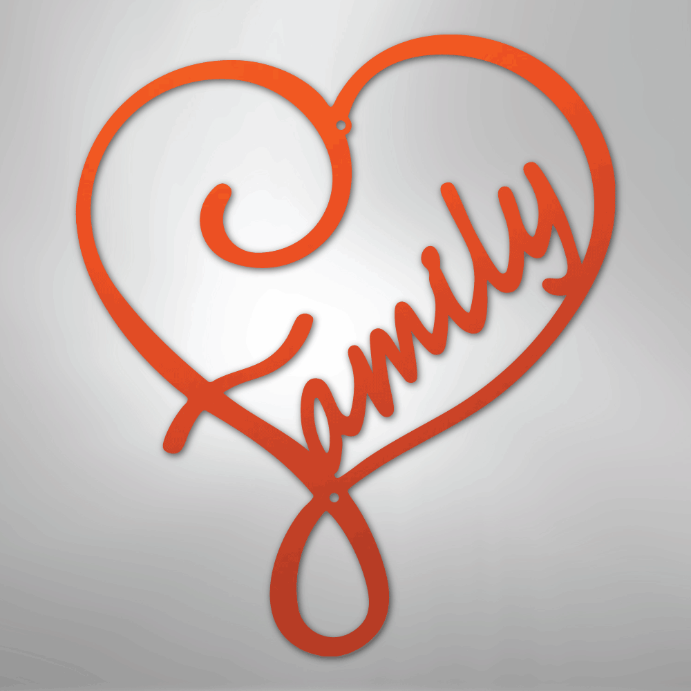 Family Love - Steel Metal Sign Wall ArtCustomly Gifts
