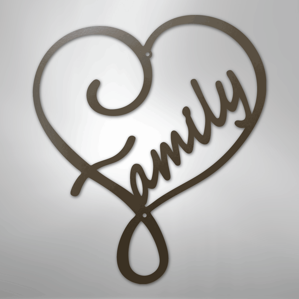 Family Love - Steel Metal Sign Wall ArtCustomly Gifts