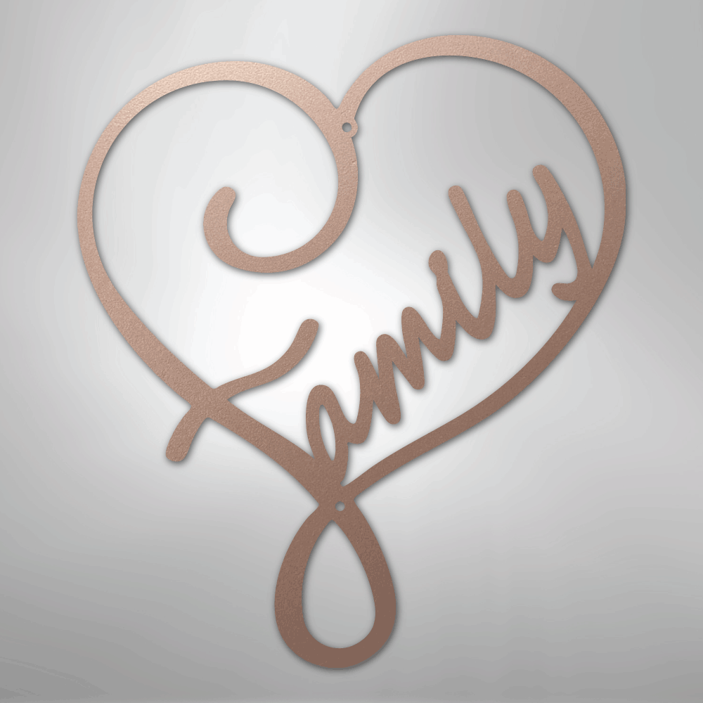 Family Love - Steel Metal Sign Wall ArtCustomly Gifts
