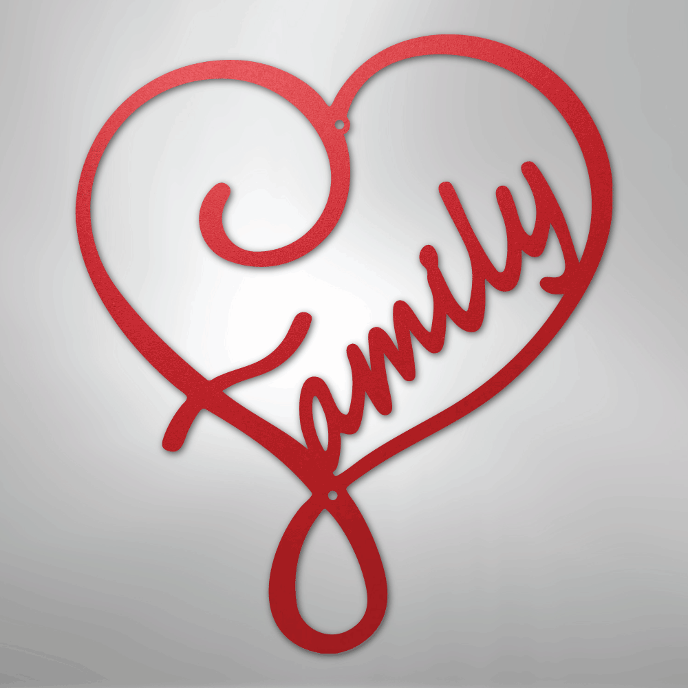 Family Love - Steel Metal Sign Wall ArtCustomly Gifts