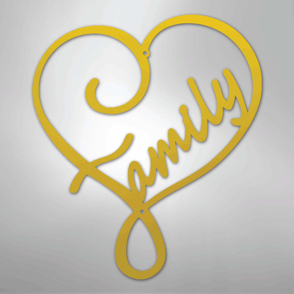 Family Love - Steel Metal Sign Wall ArtCustomly Gifts