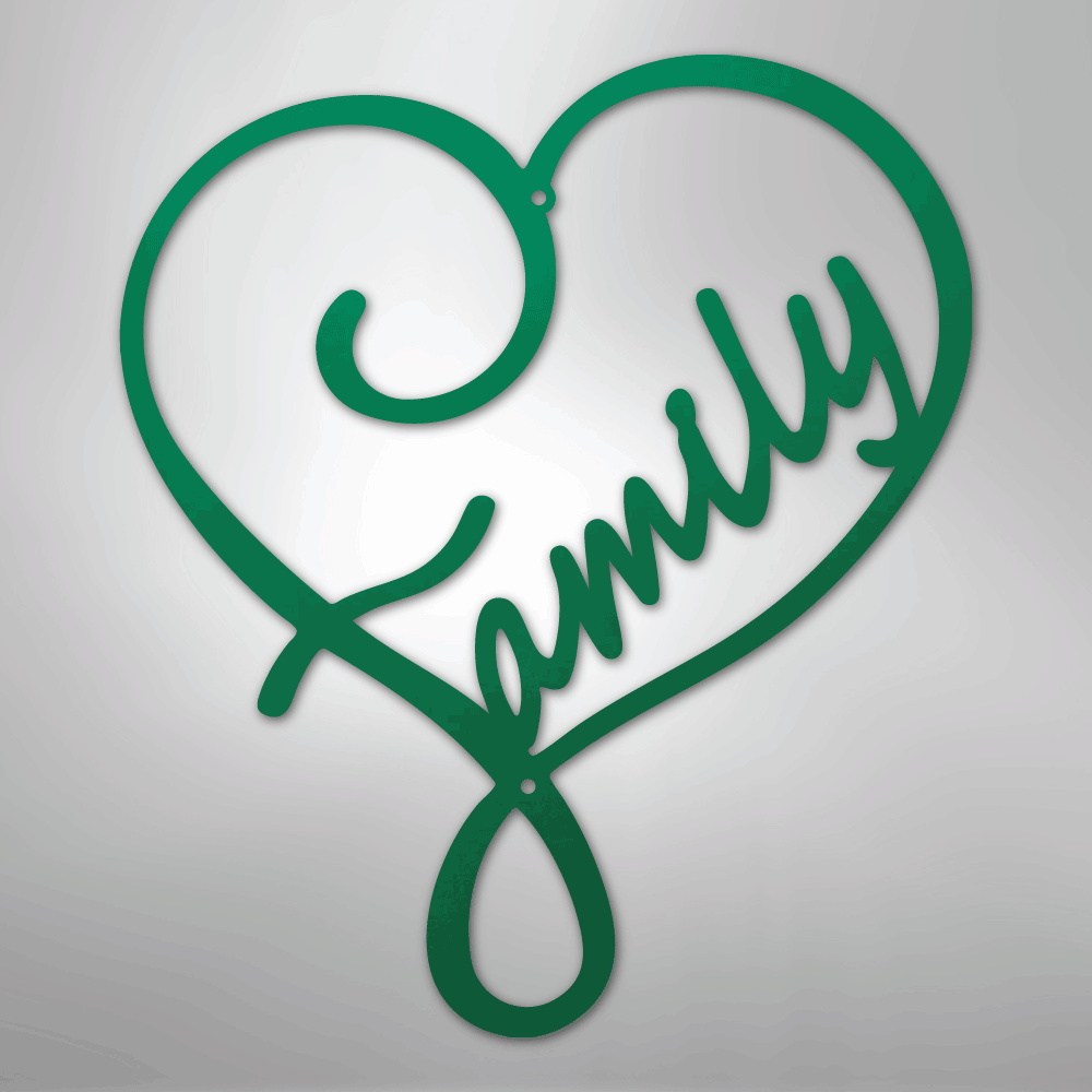 Family Love - Steel Metal Sign Wall ArtCustomly Gifts