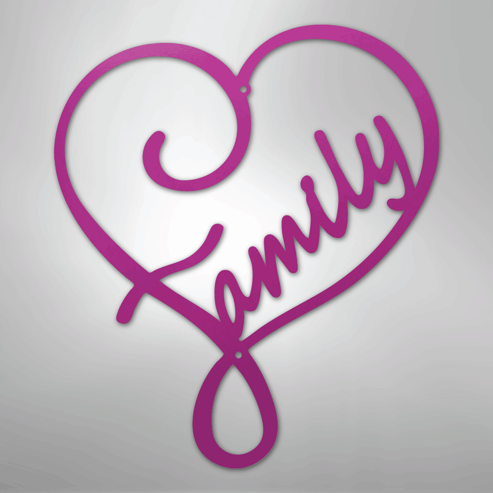 Family Love - Steel Metal Sign Wall ArtCustomly Gifts