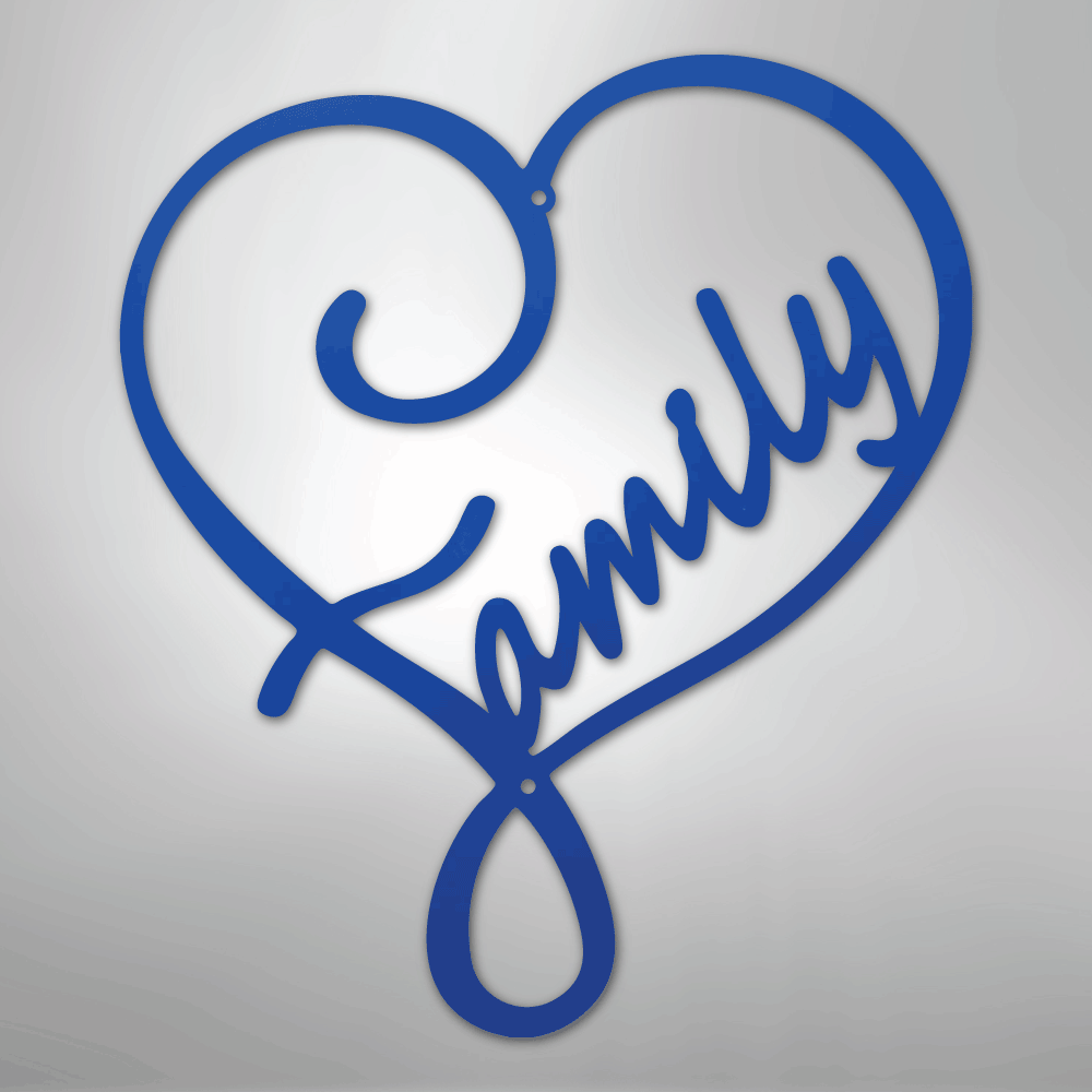 Family Love - Steel Metal Sign Wall ArtCustomly Gifts