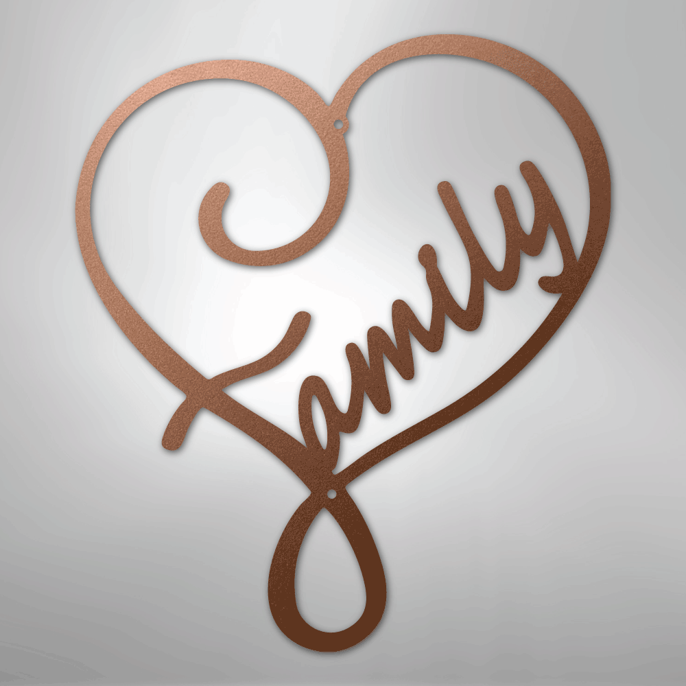 Family Love - Steel Metal Sign Wall ArtCustomly Gifts