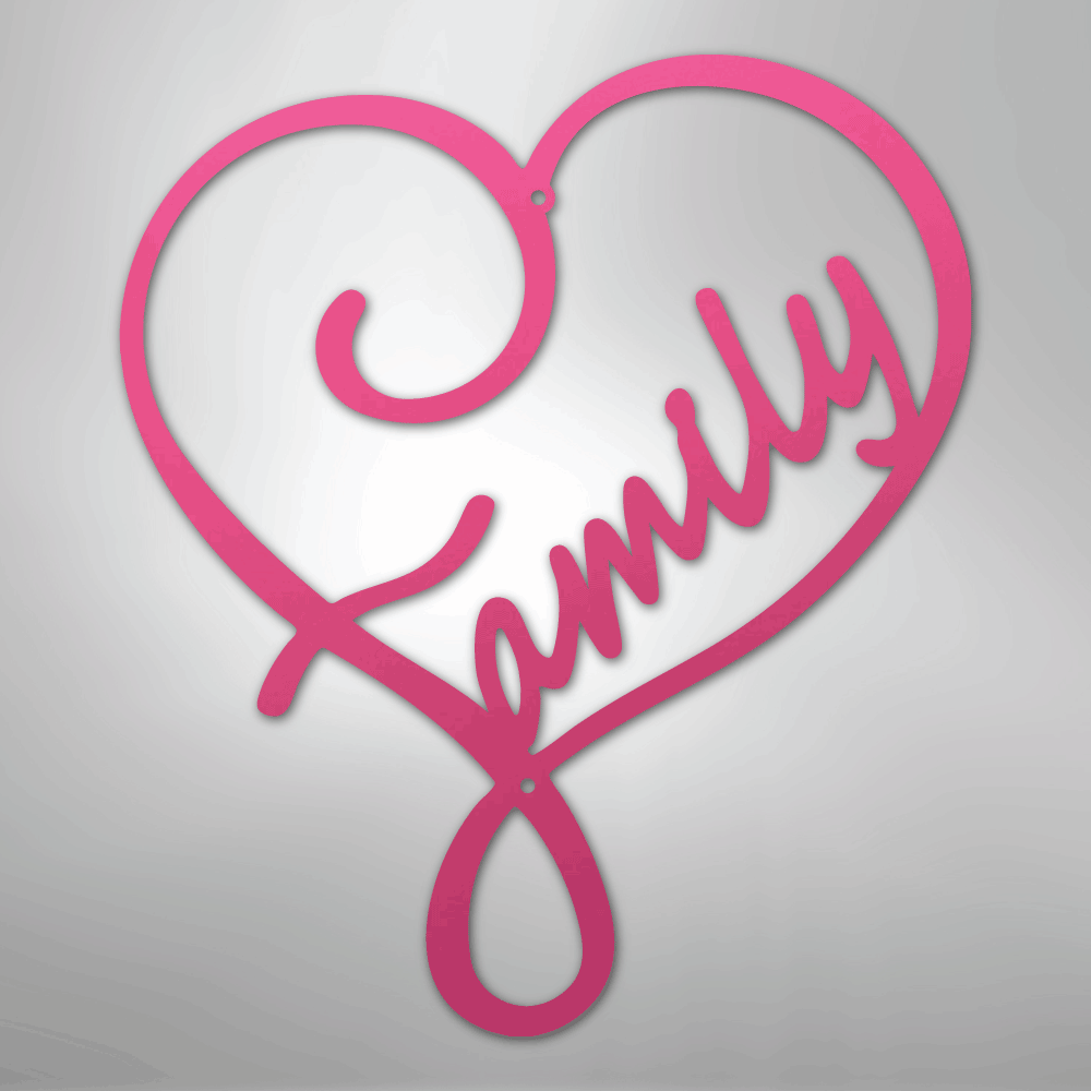 Family Love - Steel Metal Sign Wall ArtCustomly Gifts