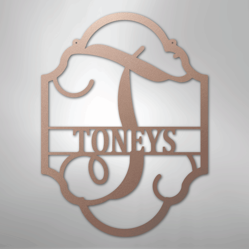 Family Name Plaque Personalized Monogram Steel Metal Sign Wall ArtCustomly Gifts