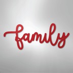 Family Script - Steel Metal Sign Wall ArtCustomly Gifts