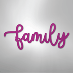 Family Script - Steel Metal Sign Wall ArtCustomly Gifts