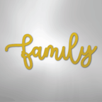 Family Script - Steel Metal Sign Wall ArtCustomly Gifts