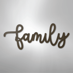 Family Script - Steel Metal Sign Wall ArtCustomly Gifts