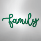 Family Script - Steel Metal Sign Wall ArtCustomly Gifts