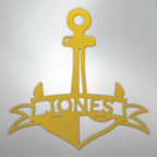 Fancy Anchor Banner Personalized Steel Metal Sign Wall ArtCustomly Gifts