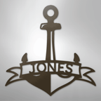 Fancy Anchor Banner Personalized Steel Metal Sign Wall ArtCustomly Gifts