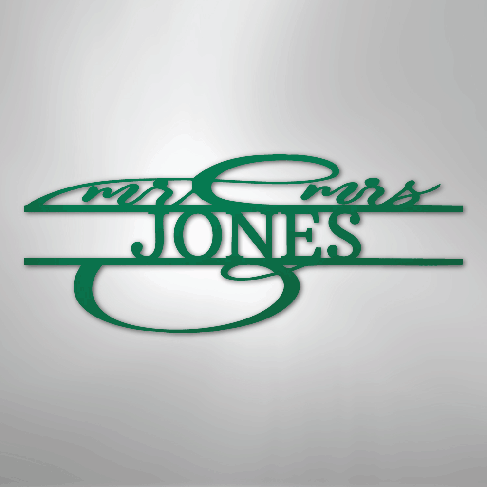 Fancy Mr And Mrs Personalized Name Steel Metal Sign Wall ArtCustomly Gifts