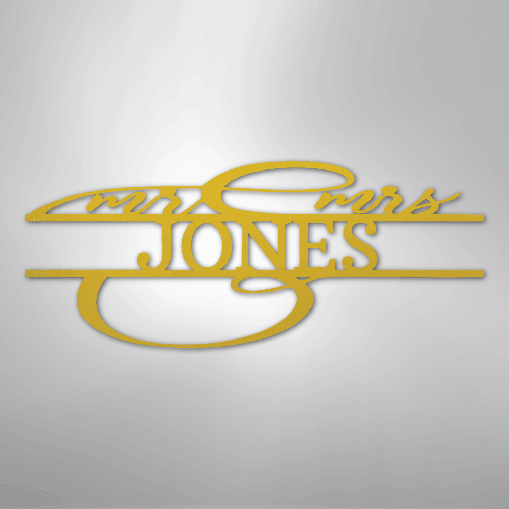 Fancy Mr And Mrs Personalized Name Steel Metal Sign Wall ArtCustomly Gifts