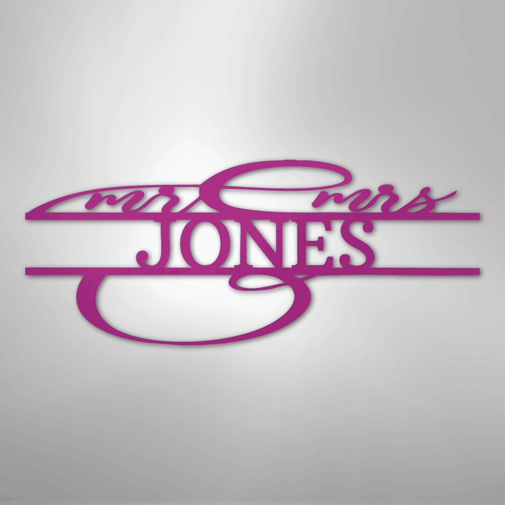 Fancy Mr And Mrs Personalized Name Steel Metal Sign Wall ArtCustomly Gifts