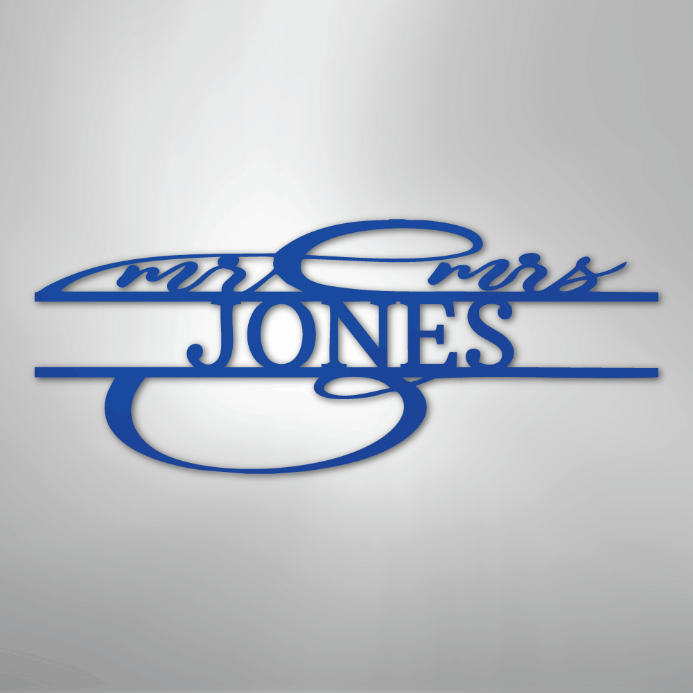 Fancy Mr And Mrs Personalized Name Steel Metal Sign Wall ArtCustomly Gifts