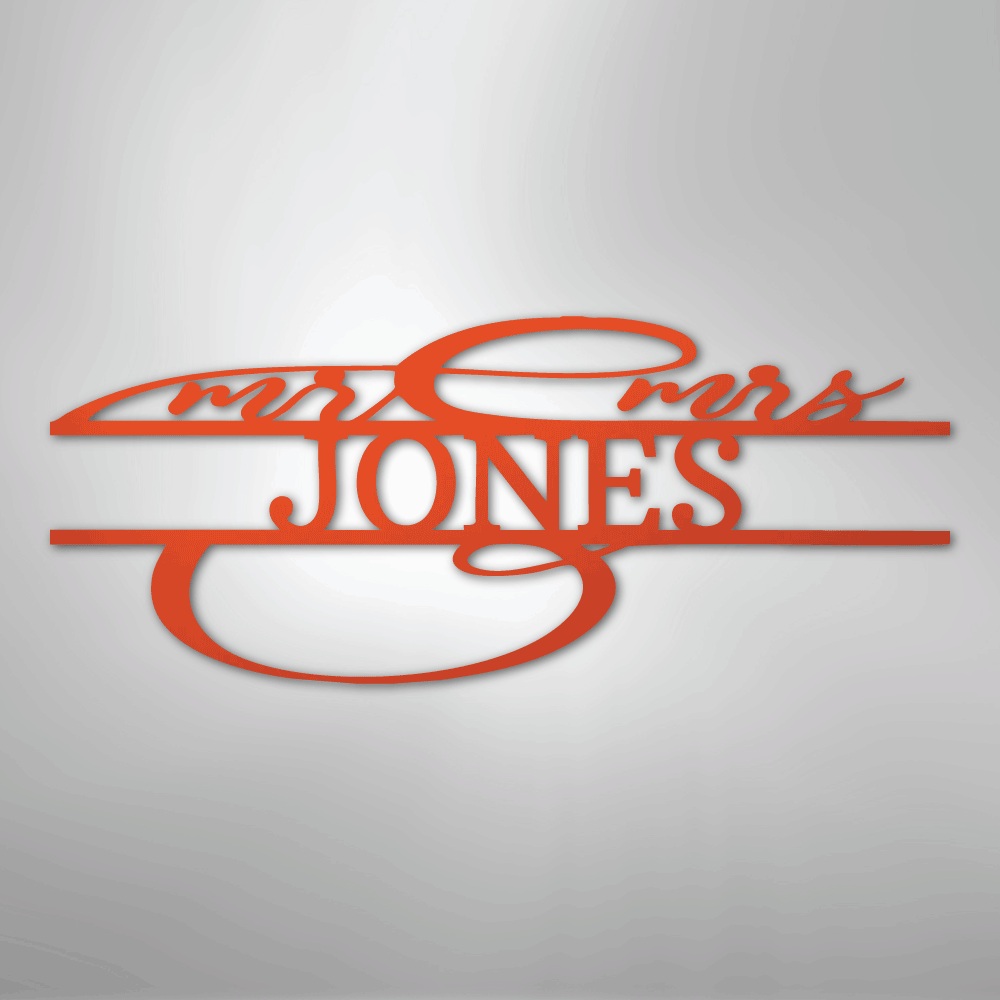 Fancy Mr And Mrs Personalized Name Steel Metal Sign Wall ArtCustomly Gifts