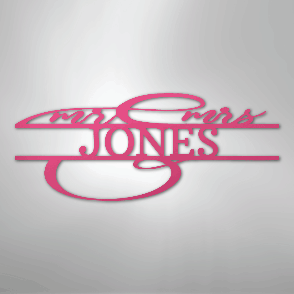 Fancy Mr And Mrs Personalized Name Steel Metal Sign Wall ArtCustomly Gifts