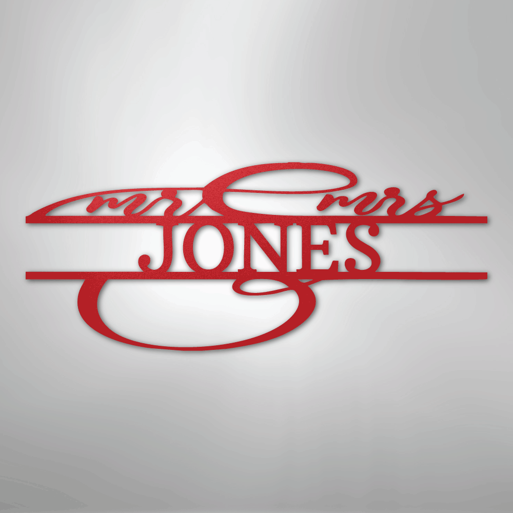 Fancy Mr And Mrs Personalized Name Steel Metal Sign Wall ArtCustomly Gifts