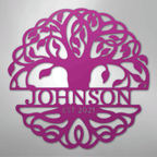Fancy Tree of Life Personalized Steel Metal Sign Wall ArtCustomly Gifts