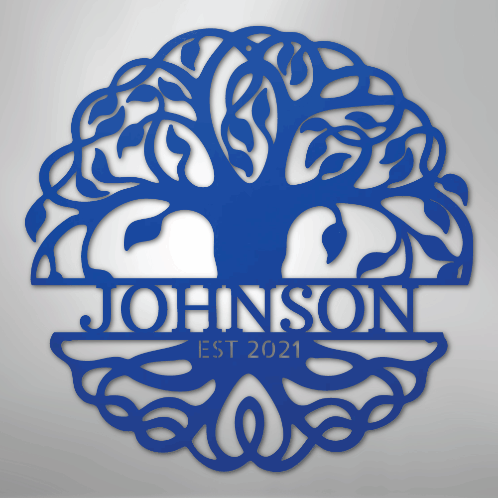 Fancy Tree of Life Personalized Steel Metal Sign Wall ArtCustomly Gifts