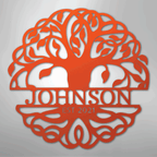Fancy Tree of Life Personalized Steel Metal Sign Wall ArtCustomly Gifts