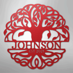 Fancy Tree of Life Personalized Steel Metal Sign Wall ArtCustomly Gifts
